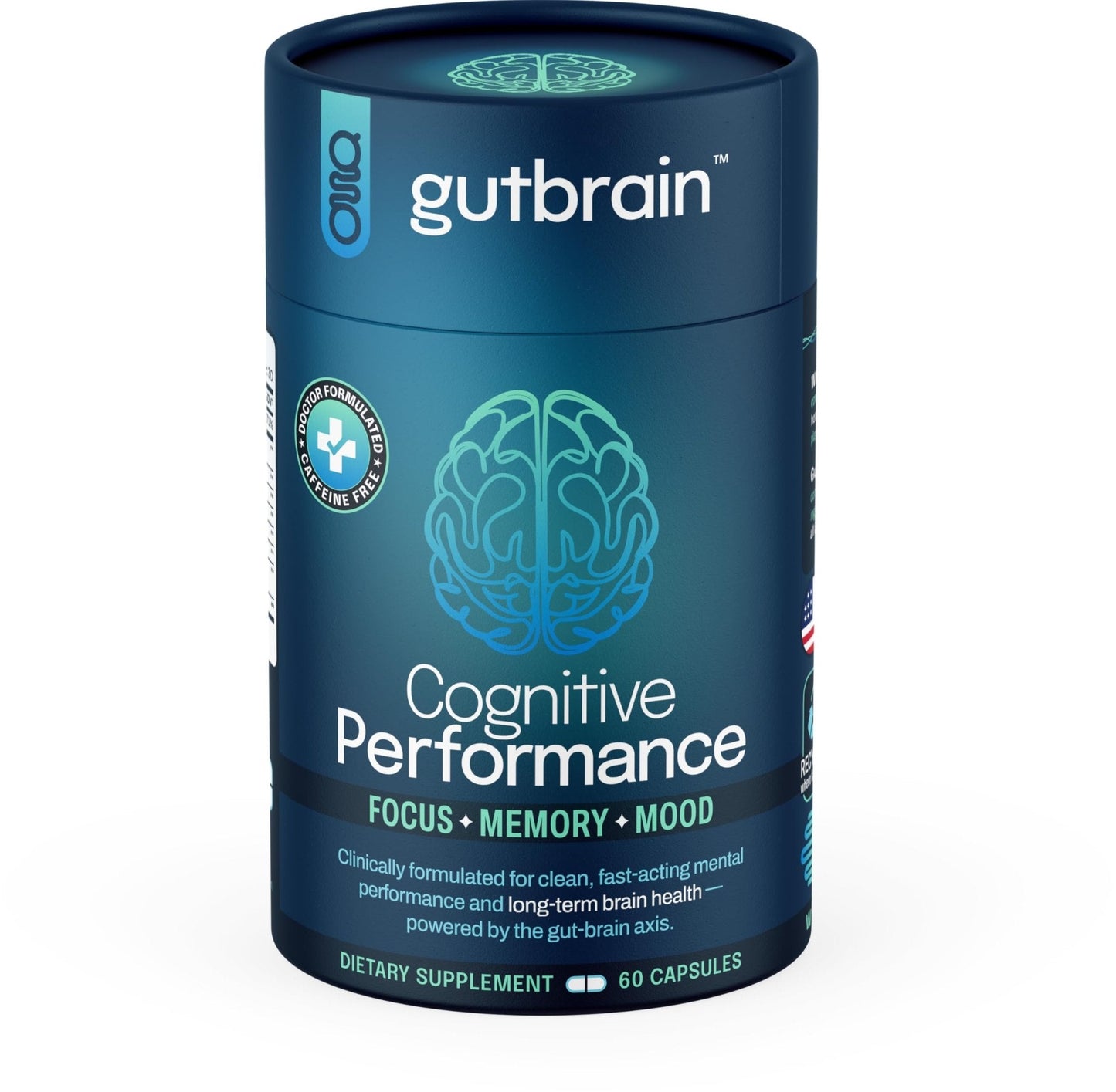 Brain Supplement for Memory and Focus with Probiotics, Advanced 2 in 1 Nootropic Brain Support for Mental Clarity, Caffeine Free Doctor Formulated Supplement, 60 Capsules - Maple Wellness Supplements