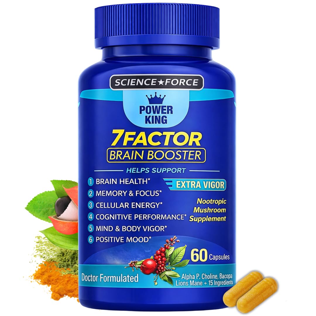Brain Supplements for Memory & Focus - Nootropic Brain Health - Cognitive Performance, Clarity, Energy, Mental Vigor, Shilajit - Alpha Choline, Lion's Mane, Bacopa, 18 Premium Ingredients - Maple Wellness Supplements