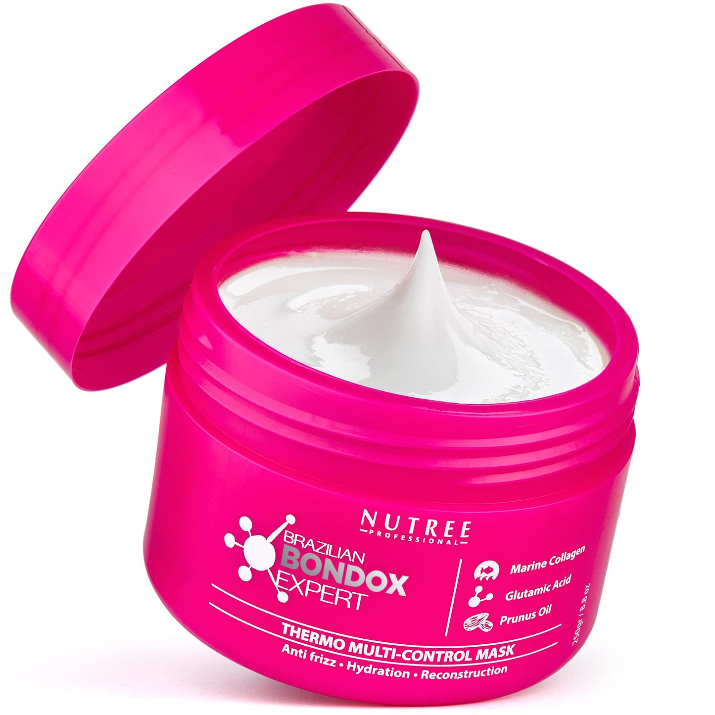 Brazilian Hair Bottox Expert Thermal Mask 8.8 oz - Contains Marine Collagen and Almond Oil - Formaldehyde-Free - Repairs the Hair Elasticity and Flexibility, Softens, Moisturizers, Adds Shine - Maple Wellness Supplements