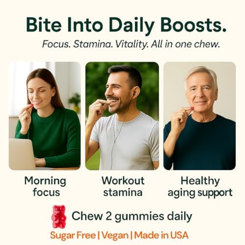 b.Ready NAD+ Gummies, Premium 1000 mg NAD Supplement with 500 mg TMG, Grape Seed & Black Pepper Extract – NAD+ for Healthy Aging, Cellular Energy & Antioxidant Support, Vegan, Sugar-Free, 60 Count - Maple Wellness Supplements