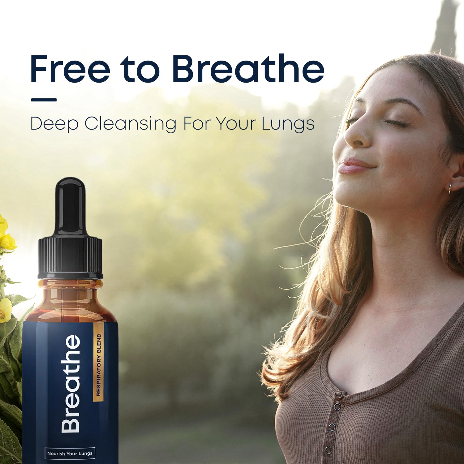 BREATHE & BREATHE PM Bundle - 60 Caps & 1 fl.oz. Mullein Drops for Lungs & Airways: Peppermint, Thyme, & Mullein Leaf Extract for Lungs Detox for Smokers - Clear Mucus & Breathe - GMO-Free & USA-Made - Maple Wellness Supplements
