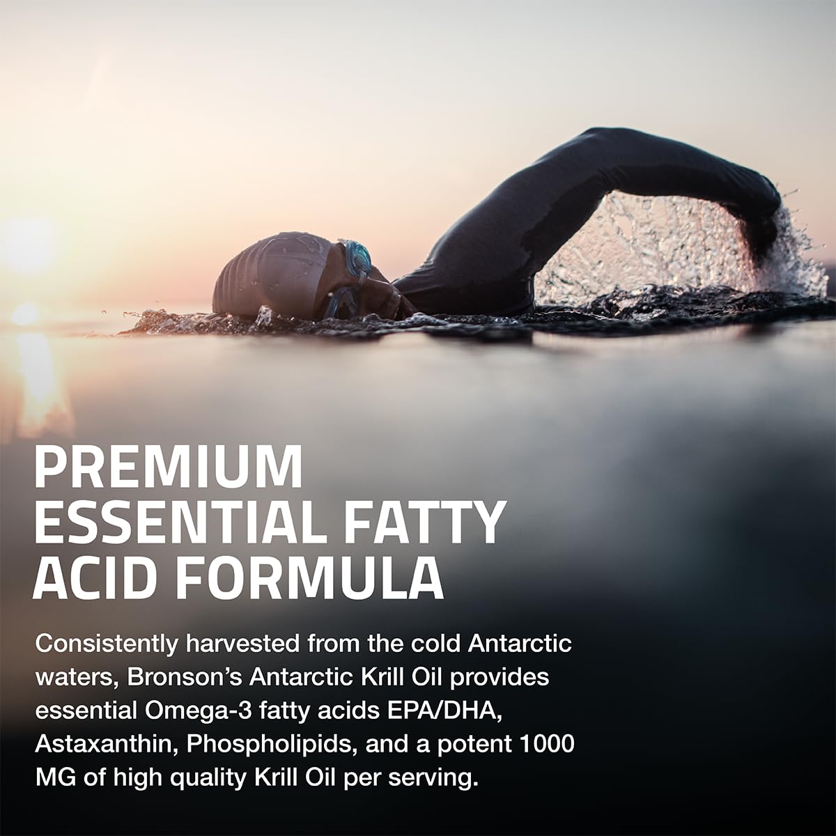 Bronson Antarctic Krill Oil 1000 mg with Omega-3s EPA, DHA, Astaxanthin and Phospholipids 120 Softgels - Maple Wellness Supplements