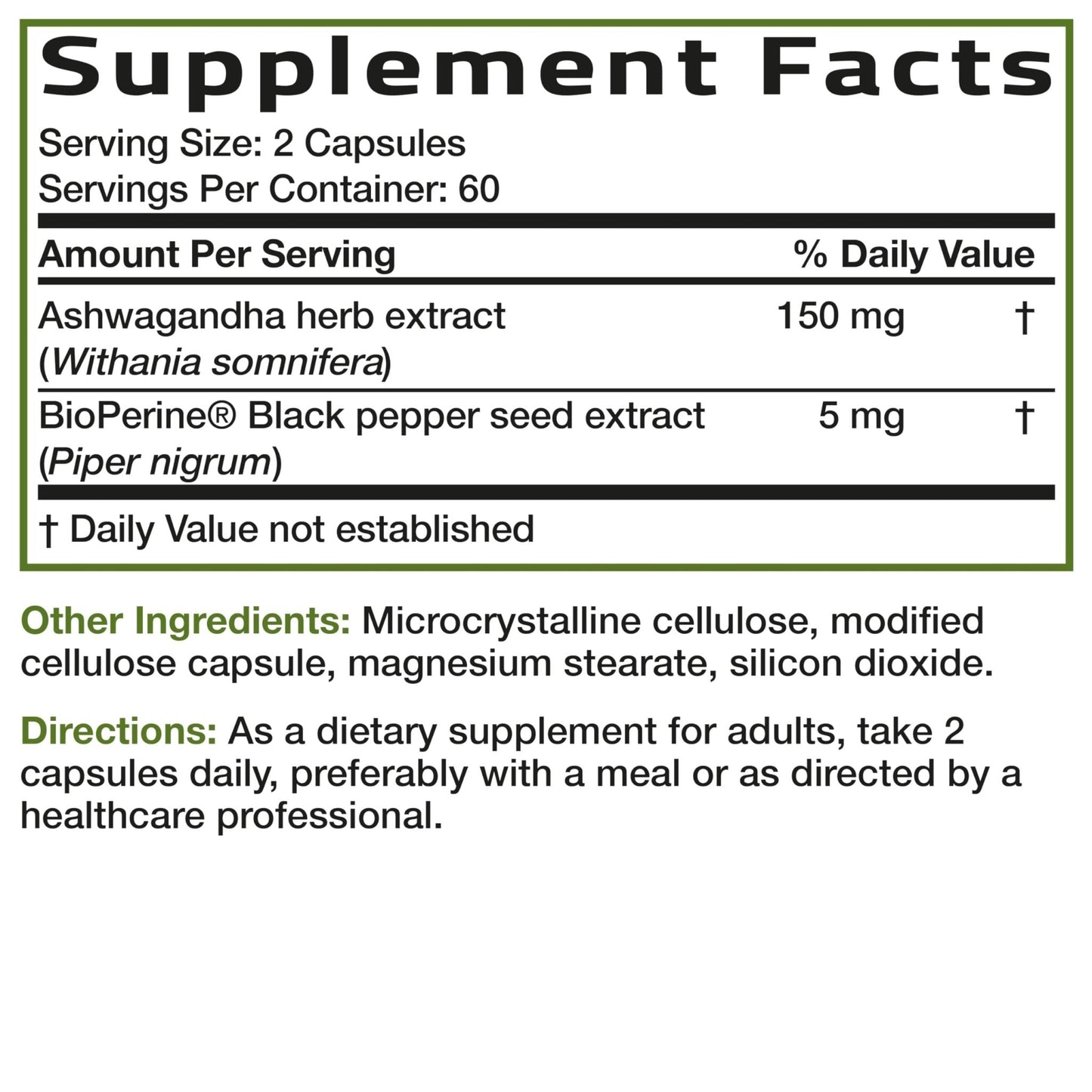 Bronson Ashwagandha Extra Strength Stress & Mood Support with BioPerine - Non GMO Formula, 120 Vegetarian Capsules - Maple Wellness Supplements