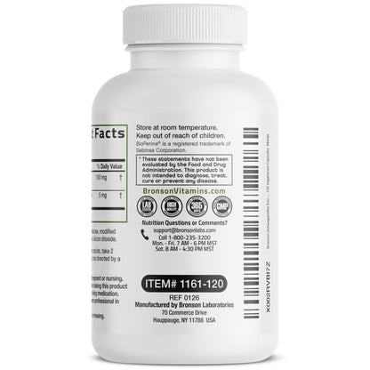 Bronson Ashwagandha Extra Strength Stress & Mood Support with BioPerine - Non GMO Formula, 120 Vegetarian Capsules - Maple Wellness Supplements