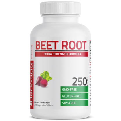 Bronson Beet Root Extra Strength, Non-GMO, 250 Vegetarian Tablets - Maple Wellness Supplements
