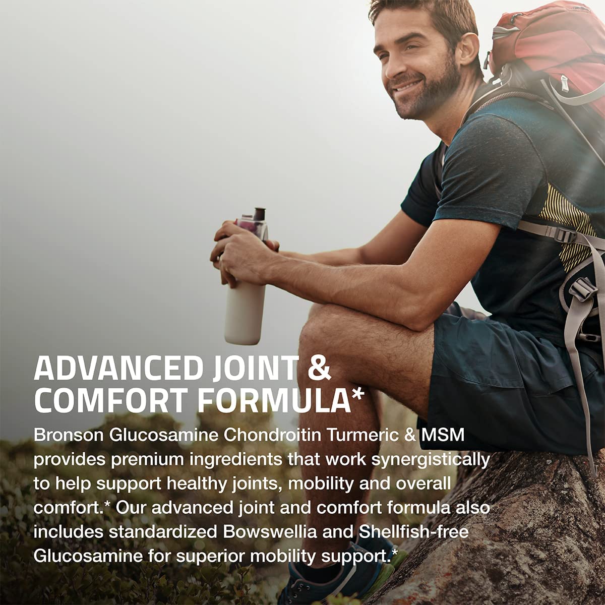 Bronson Glucosamine Chondroitin Turmeric & MSM Advanced Joint & Cartilage Formula, Supports Healthy Joints - Maple Wellness Supplements