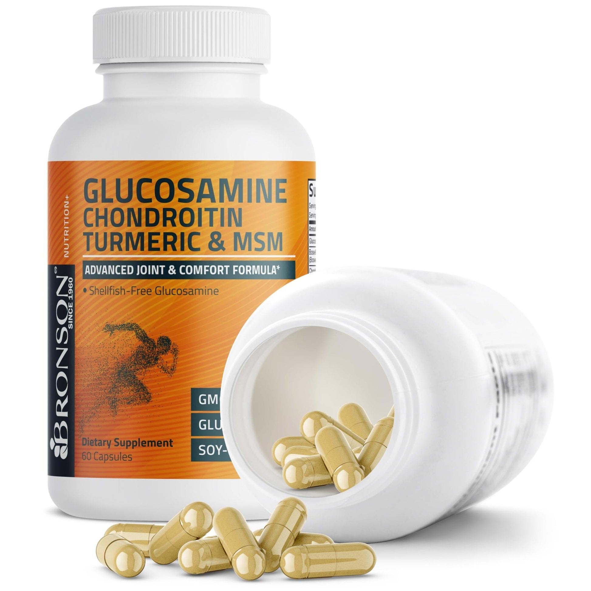 Bronson Glucosamine Chondroitin Turmeric & MSM Advanced Joint & Cartilage Formula, Supports Healthy Joints - Maple Wellness Supplements