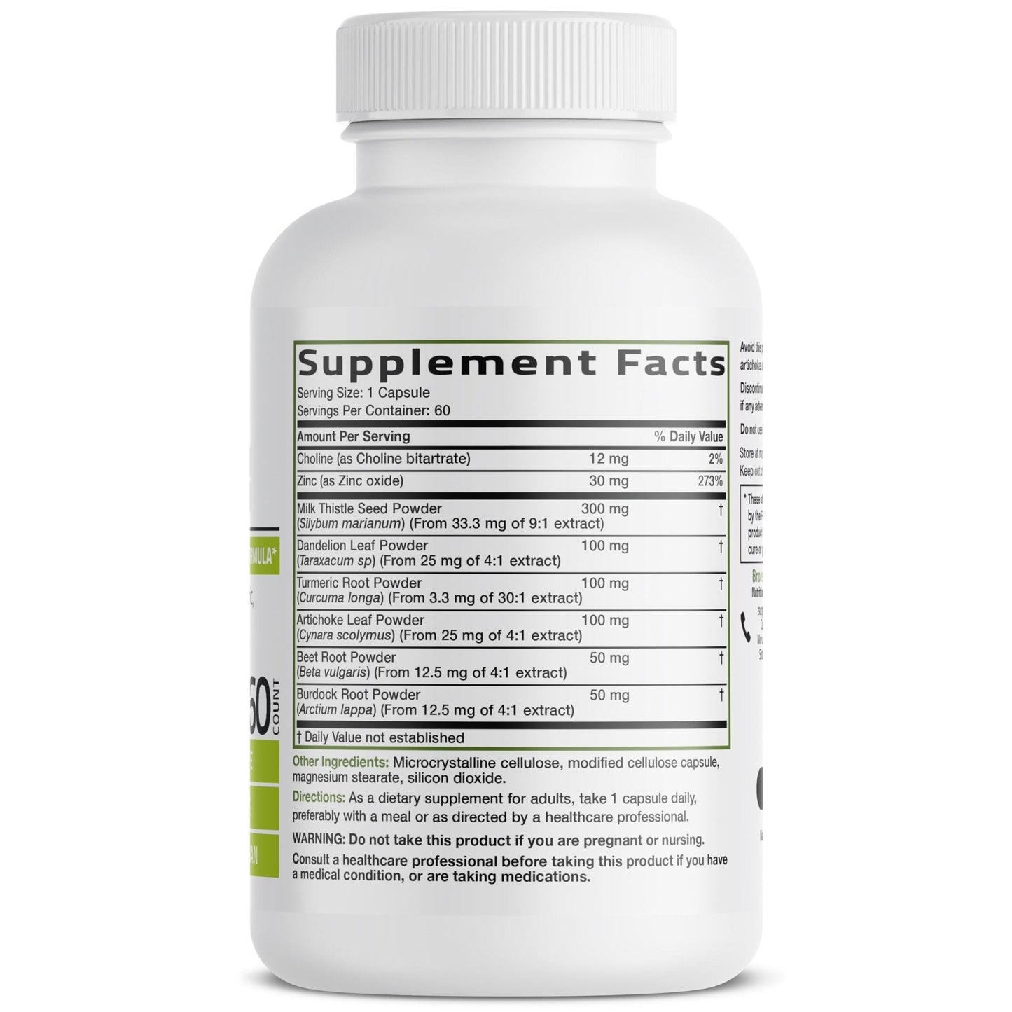 Bronson Liver Detox Advanced Detox & Cleansing Formula Supports Health Liver Function with Milk Thistle, Dandelion Extract, Turmeric, Artichoke Leaf & More - Maple Wellness Supplements