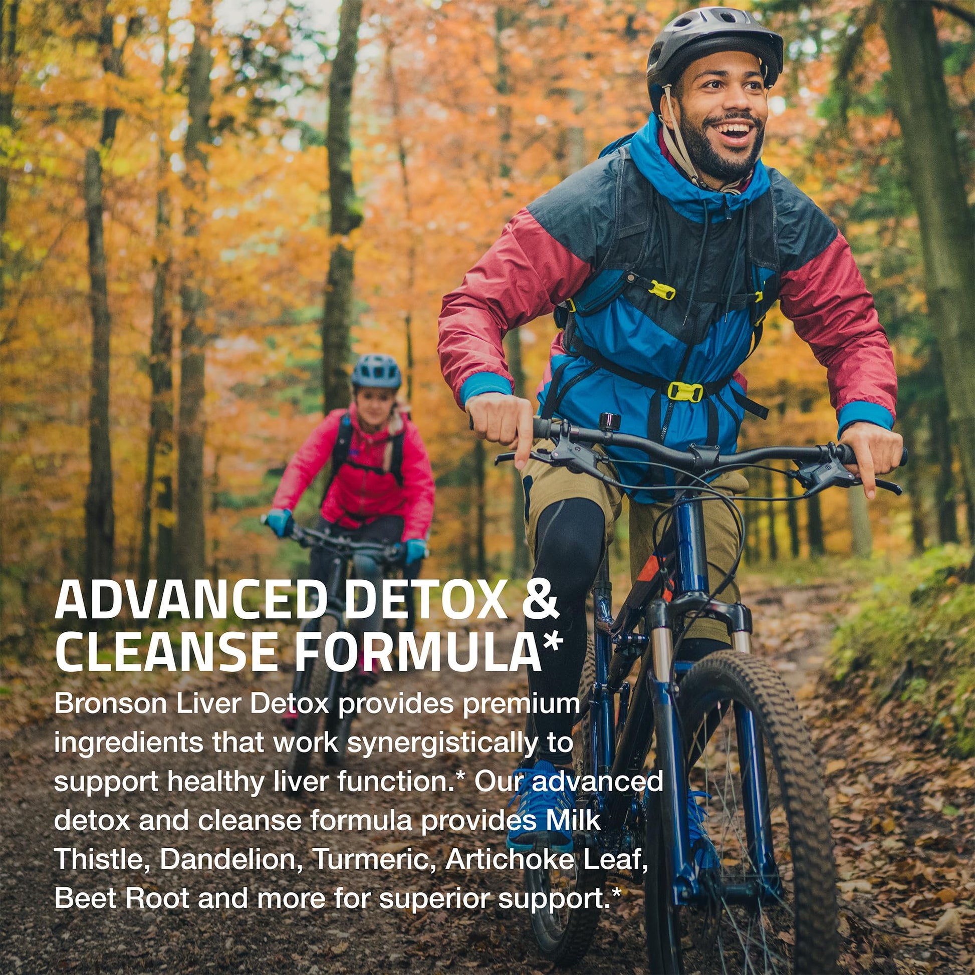 Bronson Liver Detox Advanced Detox & Cleansing Formula Supports Health Liver Function with Milk Thistle, Dandelion Extract, Turmeric, Artichoke Leaf & More - Maple Wellness Supplements