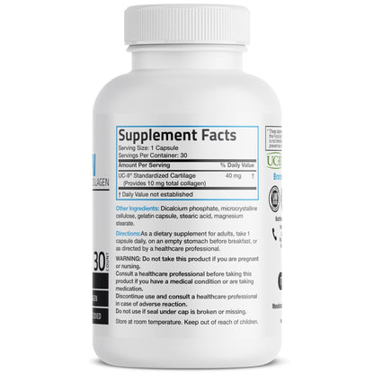 Bronson UC-II Type II Collagen with Undenatured Type II Collagen, 30 Capsules - Maple Wellness Supplements
