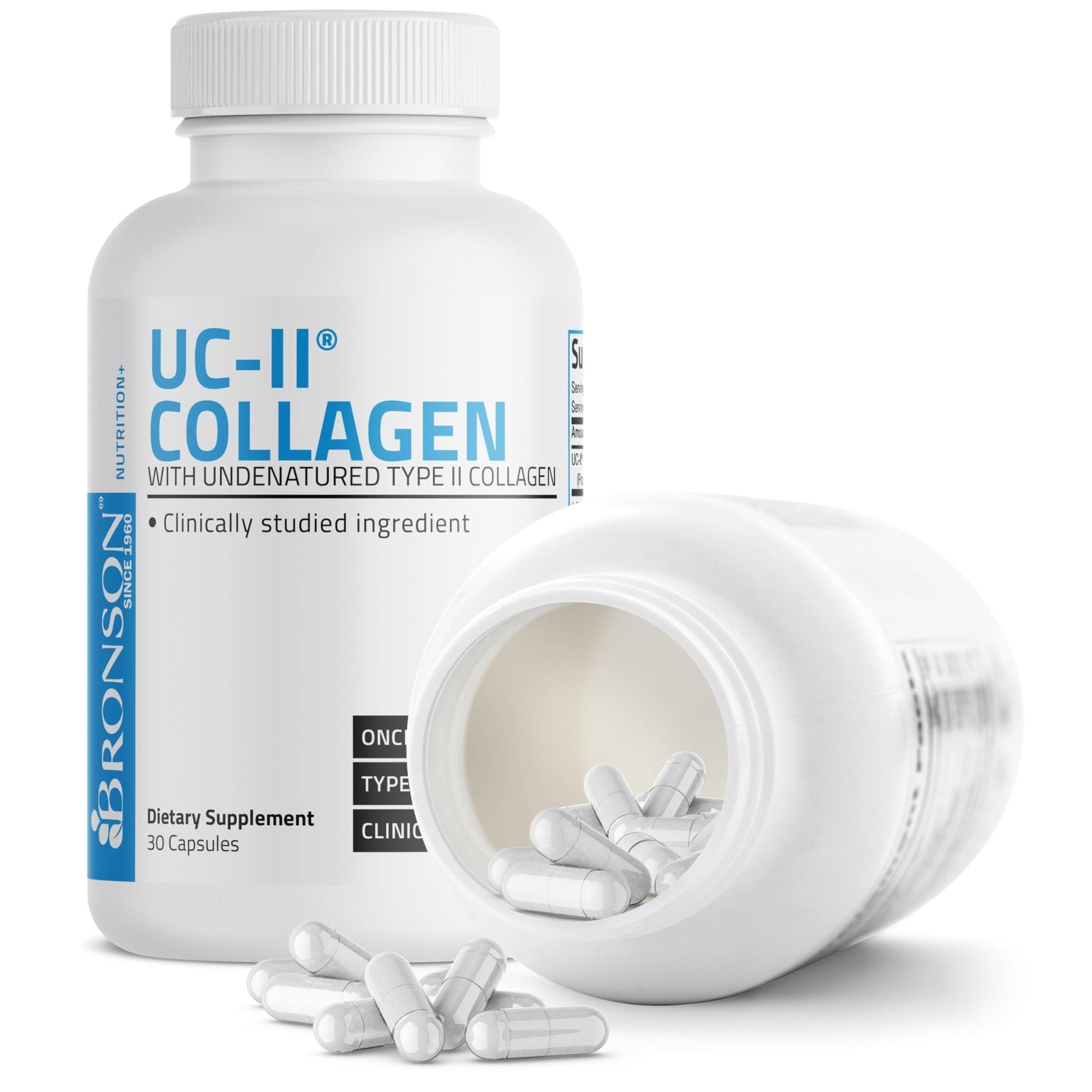 Bronson UC-II Type II Collagen with Undenatured Type II Collagen, 30 Capsules - Maple Wellness Supplements