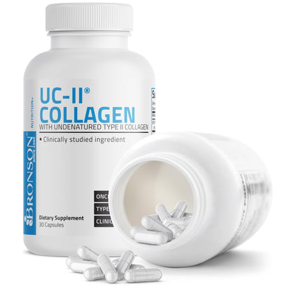 Bronson UC-II Type II Collagen with Undenatured Type II Collagen, 30 Capsules - Maple Wellness Supplements