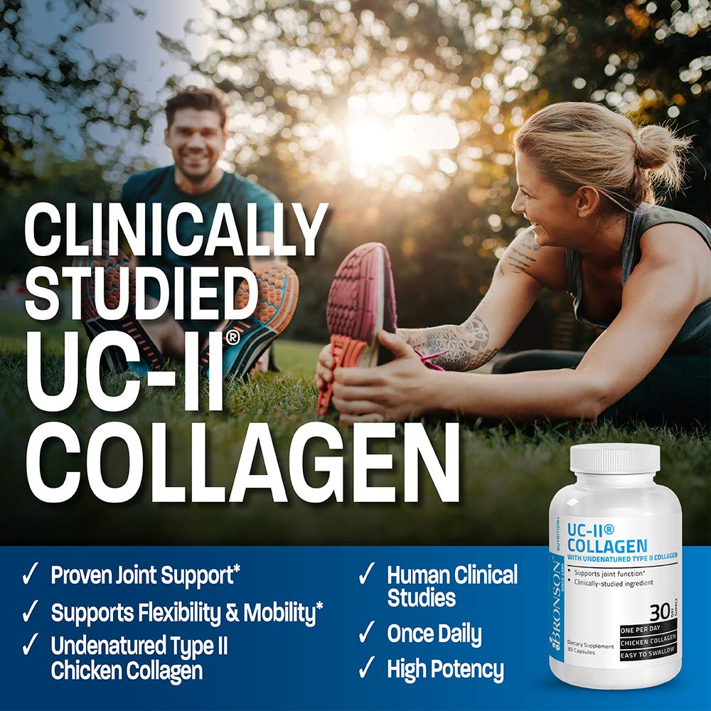 Bronson UC-II Type II Collagen with Undenatured Type II Collagen, 30 Capsules - Maple Wellness Supplements