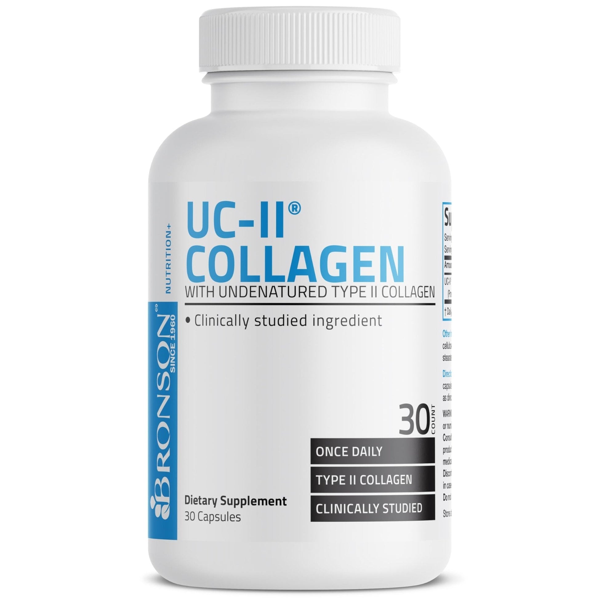 Bronson UC-II Type II Collagen with Undenatured Type II Collagen, 30 Capsules - Maple Wellness Supplements