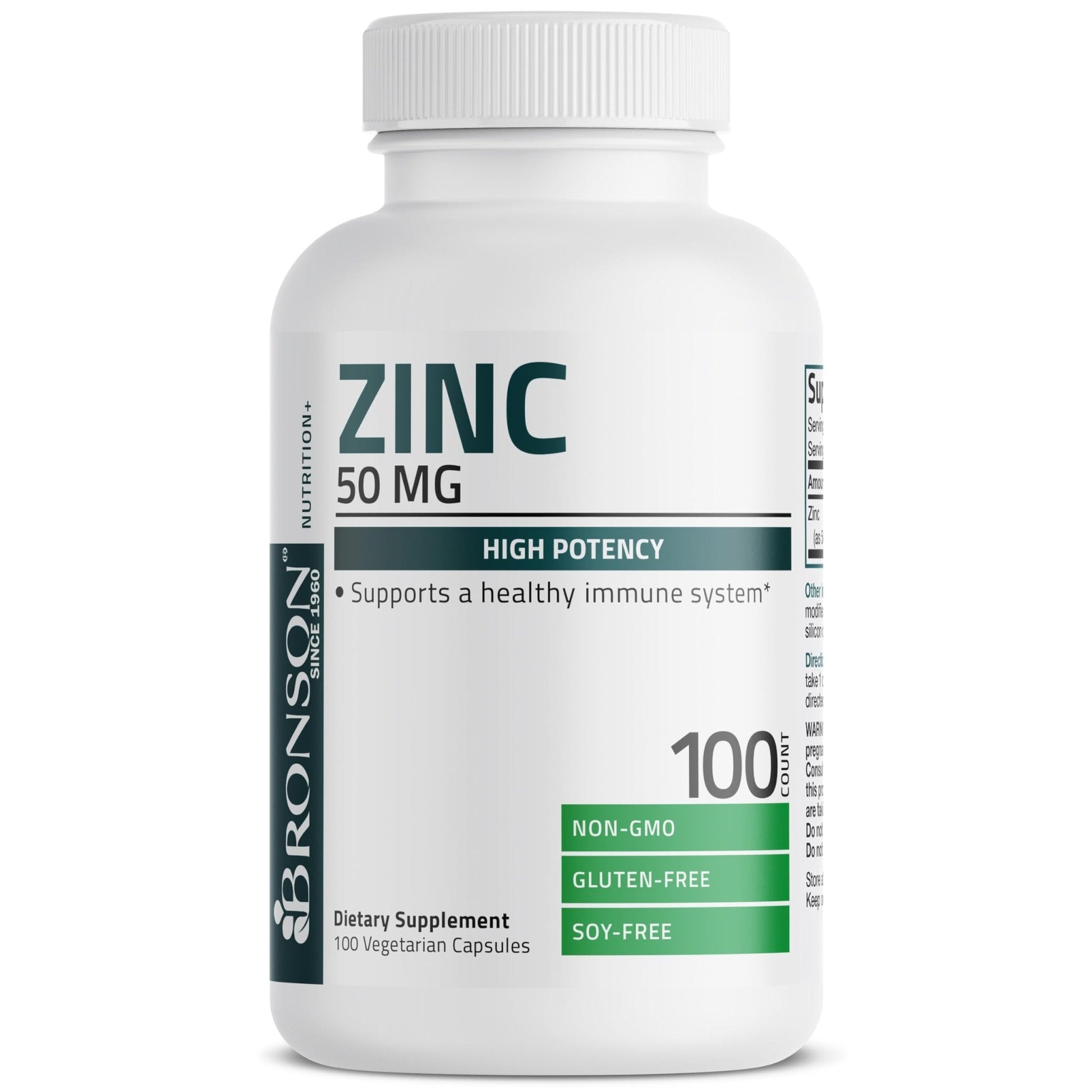 Bronson Zinc 50mg Complex High Potency Immune Support Supplement & Antioxidant and Skin Health - Maple Wellness Supplements