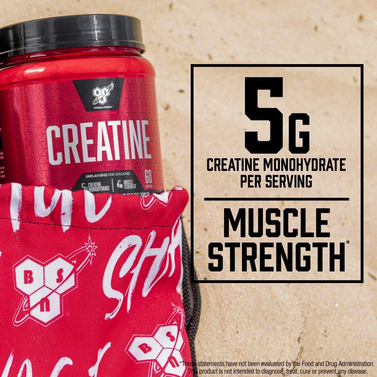 BSN Micronized Creatine Monohydrate Powder, Unflavored Creatine Powder, Micronized, Supports Muscle Building, Supports Muscle Strength, Gym Supplement - Maple Wellness Supplements