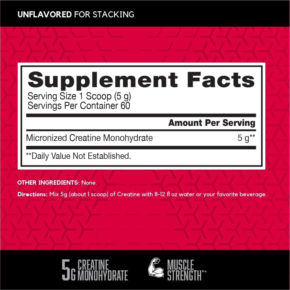 BSN Micronized Creatine Monohydrate Powder, Unflavored Creatine Powder, Micronized, Supports Muscle Building, Supports Muscle Strength, Gym Supplement - Maple Wellness Supplements