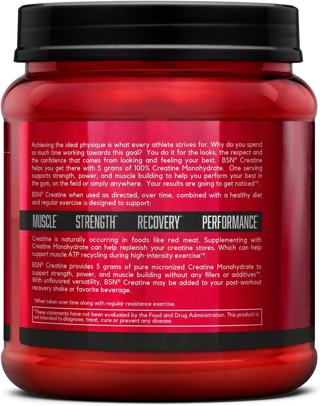 BSN Micronized Creatine Monohydrate Powder, Unflavored Creatine Powder, Micronized, Supports Muscle Building, Supports Muscle Strength, Gym Supplement - Maple Wellness Supplements