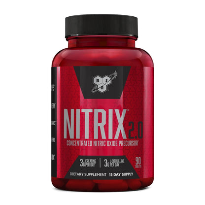 BSN NITRIX 2.0, Workout Supplement, Nitric Oxide Precursors, 3g Creatine, 3g L Citrulline, L-Citrulline, Supports Workout Performance, Pumps, Muscle Recovery - Maple Wellness Supplements