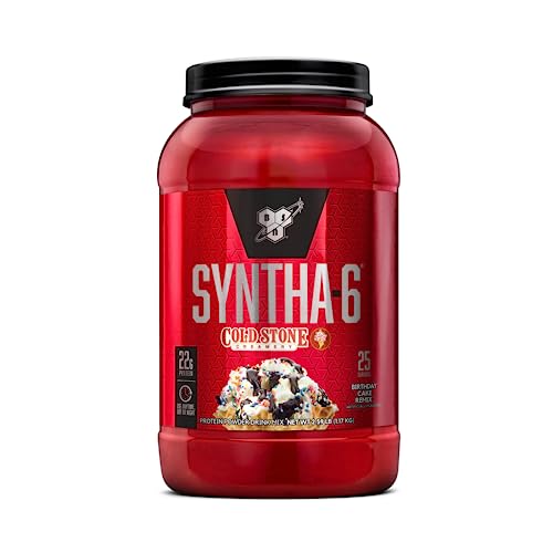 BSN Syntha-6 Whey Protein Powder, Cold Stone Creamery- Birthday Cake Remix Flavor - Maple Wellness Supplements