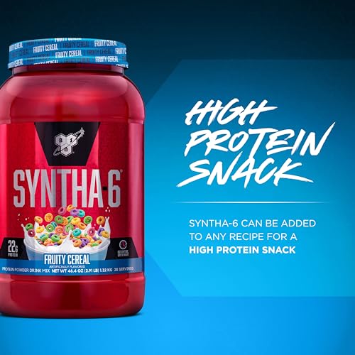 BSN SYNTHA-6 Whey Protein Powder with Micellar Casein, Milk Isolate, Fruity Cereal - Maple Wellness Supplements