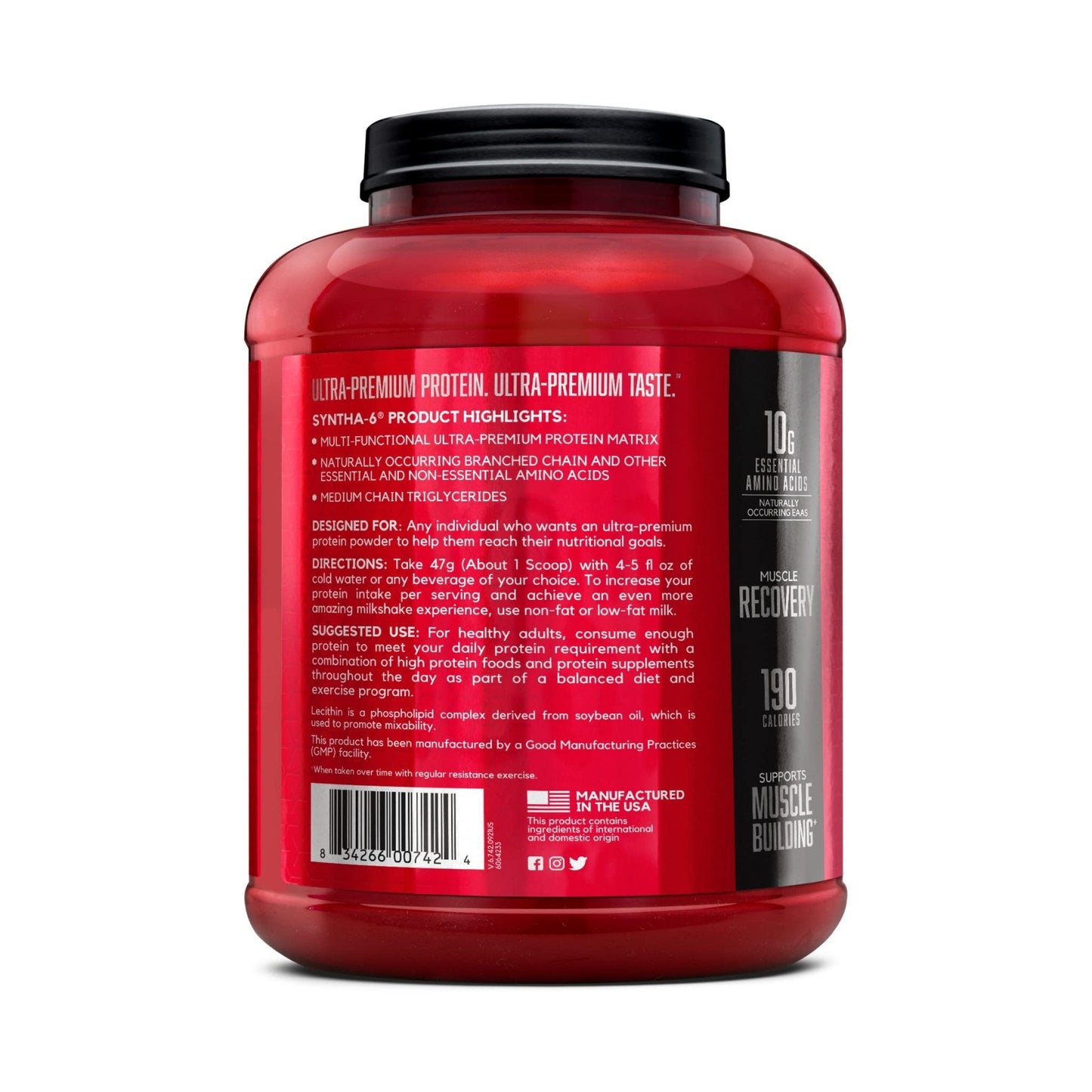 BSN SYNTHA-6 Whey Protein Powder with Micellar Casein, Milk Protein Isolate, Chocolate - Maple Wellness Supplements