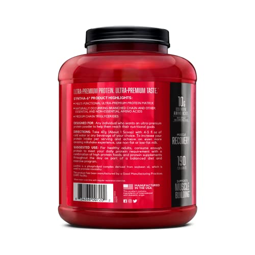 BSN SYNTHA-6 Whey Protein Powder with Micellar Casein, Milk Protein Isolate, Chocolate - Maple Wellness Supplements