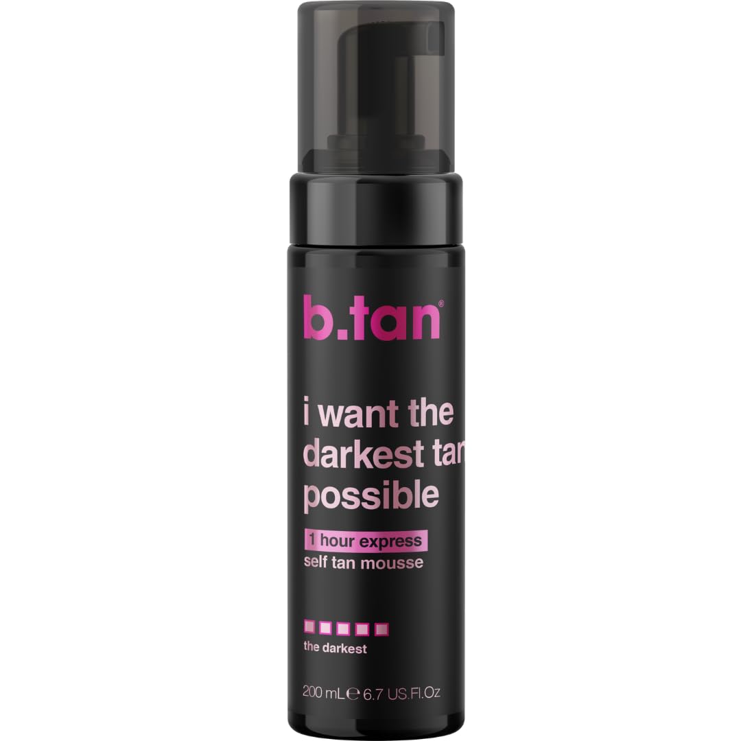 b.tan Ultra Dark Self Tanner Mousse | I Want The Darkest Tan Possible - Fast, 1 Hour Express - Maple Wellness Supplements