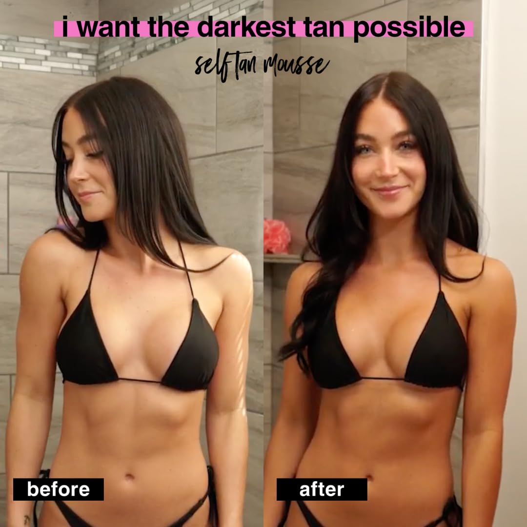 b.tan Ultra Dark Self Tanner Mousse | I Want The Darkest Tan Possible - Fast, 1 Hour Express - Maple Wellness Supplements
