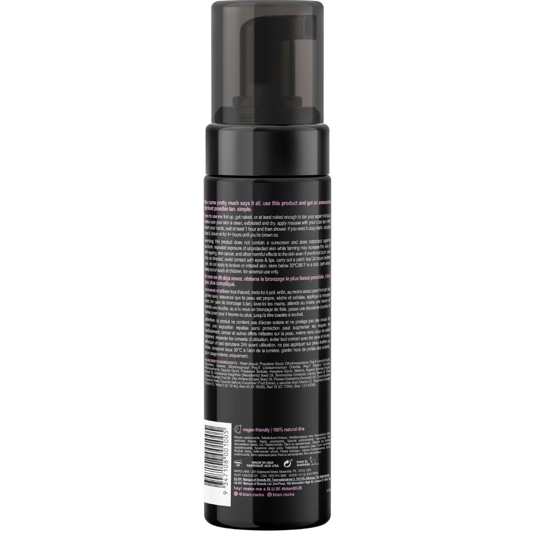 b.tan Ultra Dark Self Tanner Mousse | I Want The Darkest Tan Possible - Fast, 1 Hour Express - Maple Wellness Supplements