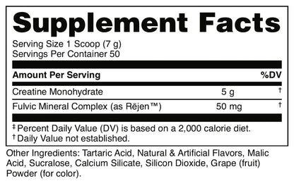Bucked Up Grape Apple Creatine for Women and Men - Easy to Mix Vegetarian - Flavored Creatine Monohydrate Powder - Made in USA - 5G Per Serving - 50 Servings - 250 Grams Per Container - Maple Wellness Supplements
