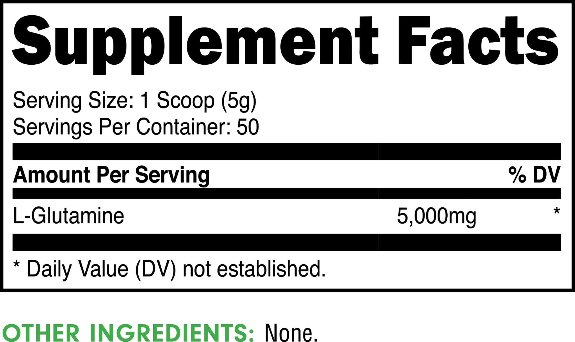 Bucked Up L-Glutamine (5000mg), Essentials (50 Servings, 250 Grams) - Maple Wellness Supplements