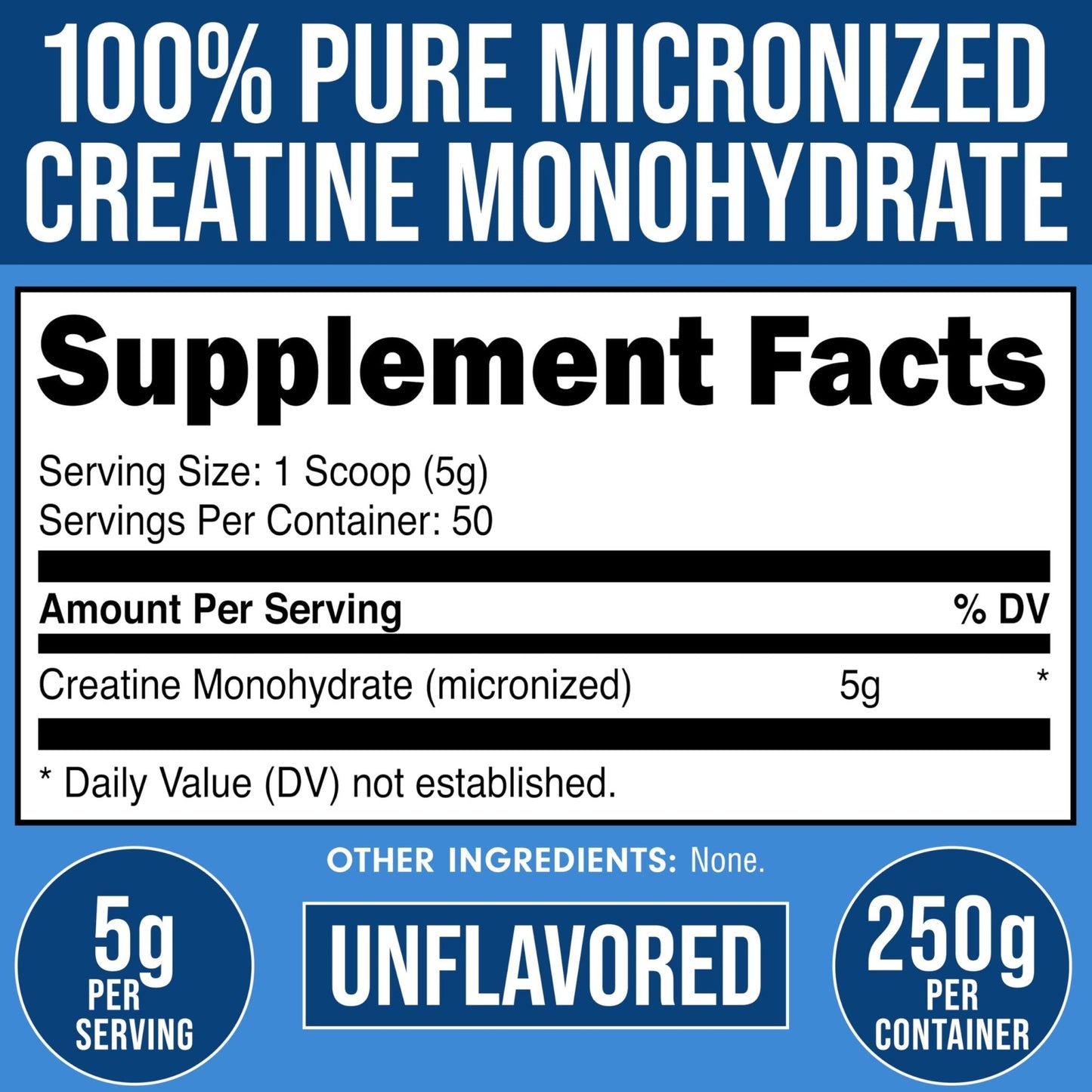 Bucked Up Pure Micronized Creatine Monohydrate for Women and Men - Easy to Mix and Unflavored - 5G Per Serving - Maple Wellness Supplements