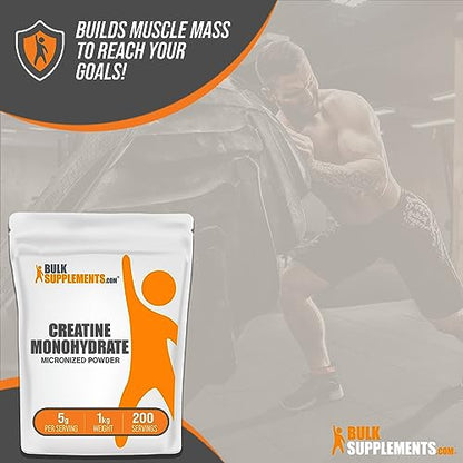 BulkSupplements Micronized Creatine Monohydrate Powder (1 kilogram) - Maple Wellness Supplements
