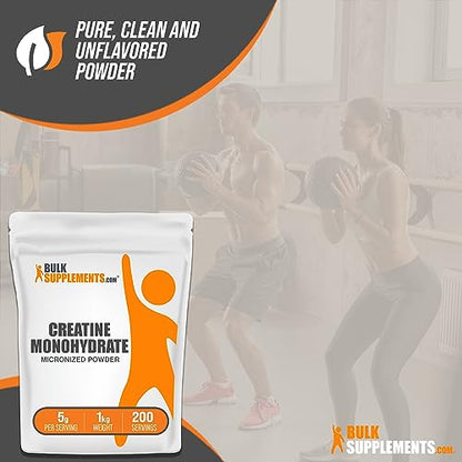 BulkSupplements Micronized Creatine Monohydrate Powder (1 kilogram) - Maple Wellness Supplements