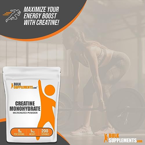 BulkSupplements Micronized Creatine Monohydrate Powder (1 kilogram) - Maple Wellness Supplements