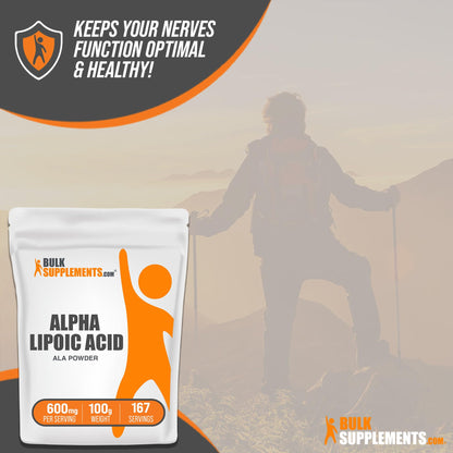 BULKSUPPLEMENTS.COM Alpha Lipoic Acid Powder - ALA Supplement, Alpha Lipoic - Maple Wellness Supplements