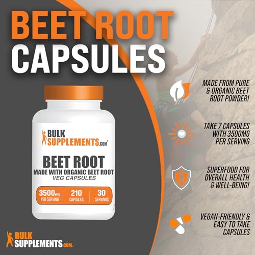 BULKSUPPLEMENTS.COM Beet Root Capsules - Beetroot Supplement, Beet Root Pills - Maple Wellness Supplements
