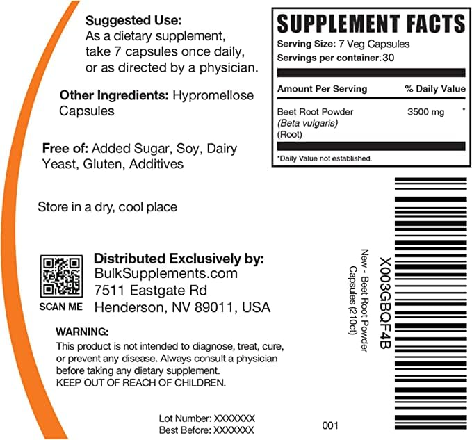 BULKSUPPLEMENTS.COM Beet Root Capsules - Beetroot Supplement, Beet Root Pills - Maple Wellness Supplements