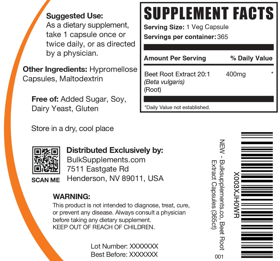 BULKSUPPLEMENTS.COM Beet Root Extract Capsules - Beet Root Supplements, Beet Root - Maple Wellness Supplements