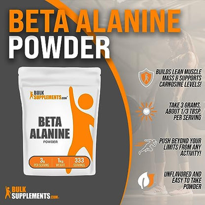 BULKSUPPLEMENTS.COM Beta Alanine Powder - Beta Alanine Pre Workout, Beta Alanine - Maple Wellness Supplements