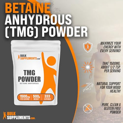 BULKSUPPLEMENTS.COM Betaine Anhydrous Powder - Trimethylglyine, TMG Supplements - Maple Wellness Supplements