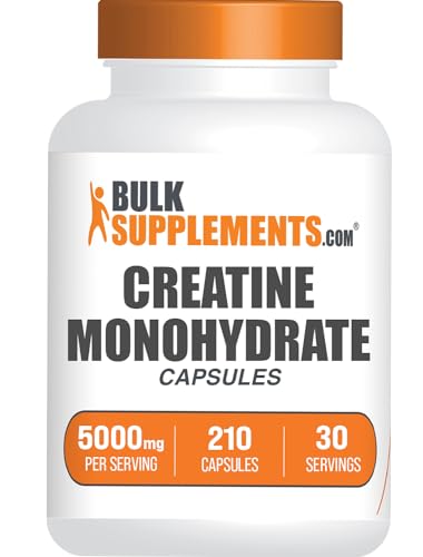 BULKSUPPLEMENTS.COM Creatine Monohydrate Capsules - Micronized Creatine Monohy - Maple Wellness Supplements