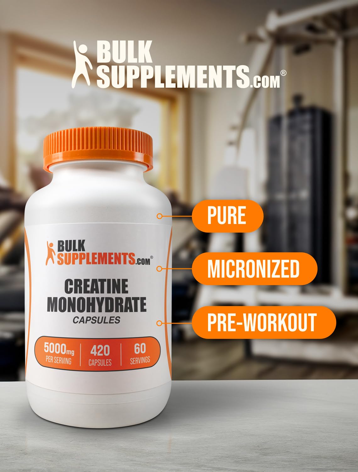 BULKSUPPLEMENTS.COM Creatine Monohydrate Capsules - Micronized Creatine Monohyd - Maple Wellness Supplements