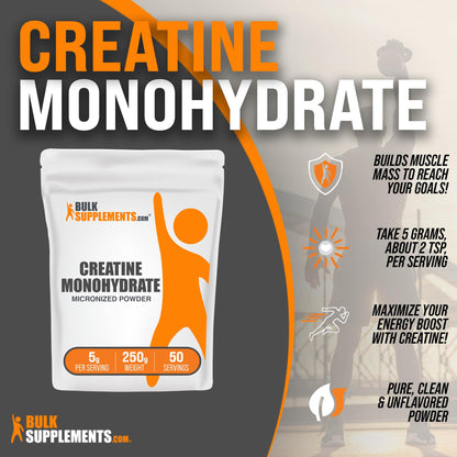 BULKSUPPLEMENTS.COM Creatine Monohydrate Powder - Micronized Creatine - Maple Wellness Supplements