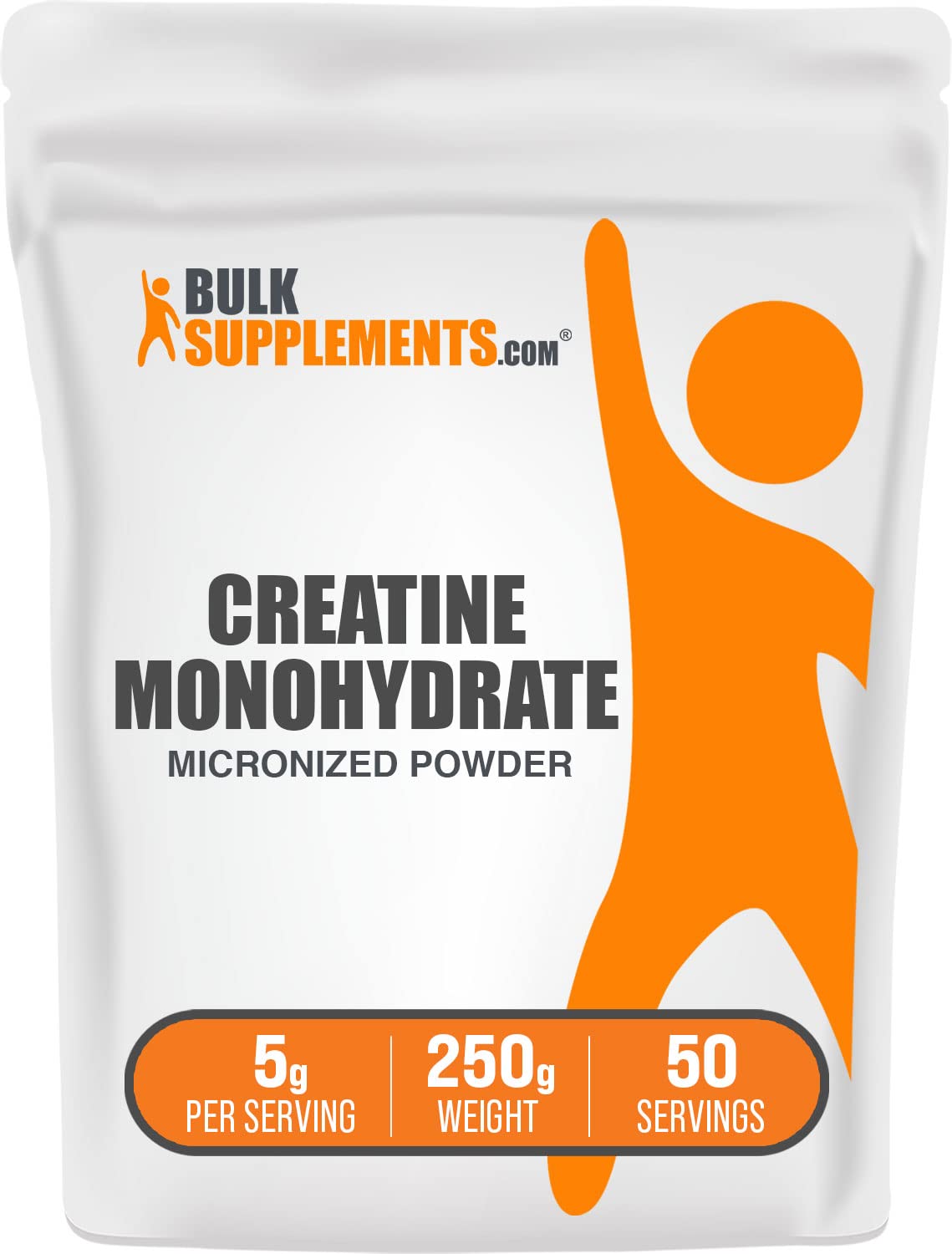 BulkSupplements.com Creatine Monohydrate Powder - Micronized Creatine Powder, Unflavored - Pure & Gluten Free, 5g (5000mg) per Servings, 250g (8.8 oz) (Pack of 1) - Maple Wellness Supplements