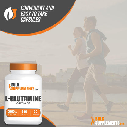 BULKSUPPLEMENTS.COM L-Glutamine Capsules - Glutamine Supplement, L Glutamine - Maple Wellness Supplements
