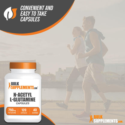 BULKSUPPLEMENTS.COM N-Acetyl L-Glutamine Capsules - Glutamine Supplement - Maple Wellness Supplements