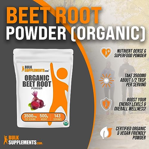 BULKSUPPLEMENTS.COM Organic Beet Root Powder - Beet Powder Organic, Beetroot - Maple Wellness Supplements