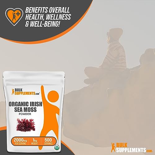 BULKSUPPLEMENTS.COM Organic Irish Sea Moss Powder - Sea Moss Supplement - Maple Wellness Supplements